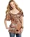 image and picture of Fire Paisley-Print Drop-Waist V-Neck Top