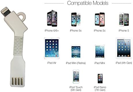 USB Charge Key Chain Lightning Cable Key Sized Tested with Ios9 - For Iphone 6s 6+ 5 5s 5c 6 Plus Ipad Ipod