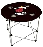 On The Edge 820057 Miami Heat Black Folding Table