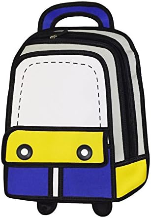 2015 New Design 3D Style 2D Drawing Catoon Comic Paper Bag Kid's Backpack (Blue)