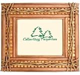 Decorative Stand Hung Horizontal Vertical Rustic Wood Log and Twig Photo Picture Frame 8X10
