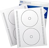 OnlineLabelscom Full-face CD Labels for Laser Inkjet Printers - 465 CD Labels - 30 Labels Per Sheet - White Matte - 100 Sheets