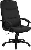 Black Fabric Upholstered High Back Executive Swivel Office Chair [BT-134A-BK-GG]