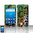 Samsung Captivate i897 Galaxy S Vines Design Rubberized Hard Case Snap on Cover Protector Sleeve + LCD Screen Guard Film w/Cleaning Cloth + Free Biodegradable Screen Wipe