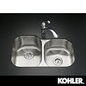 KOHLER K-3150-NA Undertone Large/Medium Undercounter Kitchen Sink