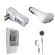 Amazon Kindle 2 (2nd Generation) USB Car Charger, USB Wall / Travel Charger, Earphones, and Screen Protector / Guard