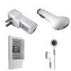 Amazon Kindle 2 (2nd Generation) USB Car Charger, USB Wall / Travel Charger, Earphones, and Screen Protector / Guard