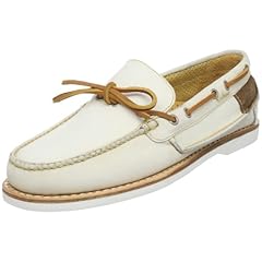 Ernest Hemingway Men's Traverse Leather Boat Shoe,White Nubuck,7.5 M US 