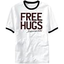 T-Shirt Ringer White " Free Hugs ... Argentine Way ! " Free Hugs Campaign & Juan Mann Tribute . Argentina Country