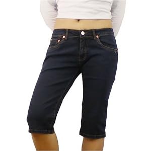 Womens Levi's 501 Jeans Denim Capri Shorts - Waist: 30