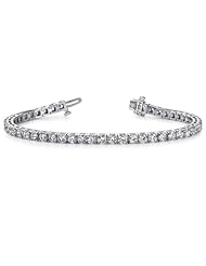 14K White Gold 5cttw Round Diamond Bracelet