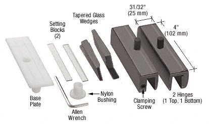 CRL Oil Rubbed Bronze Madrid Series Hinge Kit by CR Laurence