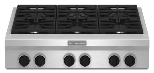 Kitchenaid KGCU467VSS Commercial-Style Gas Cooktop