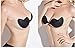 Liswic Sexy Women's Ultralite Backless Strapless Silicone Push-Up Reusable Bra(M-B-Cup C), Mango Shape, Black