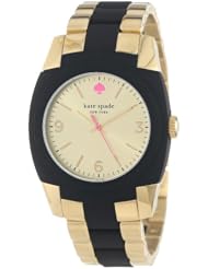 kate spade new york Womens 1YRU0161 Gold Black Skyline Watch