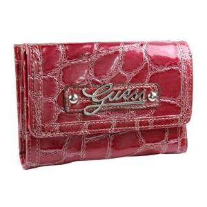 Buy Ladies Celeste Pink Synthetic Leather Tri-Fold Wallet: Pink Tri-Fold Wallet by GUESS