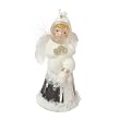 Snowy Angel on a Bell Ornament