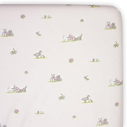 The Little Linen Company - Crib/Cot Fitted Sheet - Meow Meadow