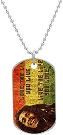 New Bob Marley Rasta Colour Seamless2 Custom Cool durable Size 1.2 x 2.1 inches oval alumminum dog tag pet tag ID Necklace Pendant