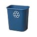 Tools & Hardware : Rubbermaid(R) Deskside "We Recycle" Container, 7 Gallons, 14 1/4"H x 15"W x 10 1/4"D, Blue