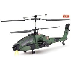 Carson 500507024 - CFG Apache V6, Indoor Helikopter mit Beleuchtung, 4 Kanal, 2,4 GHz, Fertigmodell inklusive Fernsteuerung und Akku