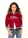 Philadelphia Phillies Women's Classic Satin Baseball Collar Jacket - by Alyssa Milano