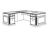 Office Furniture DMI - Left Executive L-Shaped Desk - Executive Office Furn ....