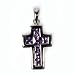 Silver Cubic Zirconia Cross Pendants, Size: 20mm