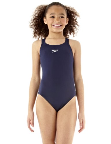 Speedo M&auml;dchen Badeanzug Endurance+ Medalist, navy, 128, 8007287780
