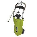 Xclou 346552 Gartenspritze mit &Uuml;berdruckventil, fahrbar, Telekopierbare Messinglanze mit schwenkbarem Kopf, gro&szlig;er Einf&uuml;lltrichter, Inhalt: 12.0 Liter