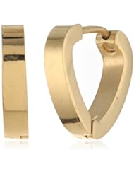 Stainless Steel 18 Karat Gold Plated Triangle Huggies Earrings