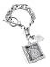 X-Large & Chunky Retro/Old Shadowbox/Picture Frame Charm Bracelet with Peace, Flower & Dove ~ Antique Silver Tone ~ GIFT BOXED