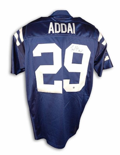 Autographed Joseph Addai Indianapolis Colts Blue Authentic Reebok Jersey