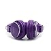 GranVela® A809 Lightweight Foldable Stereo Headphones Adjustable Headband Kids Headsets with Built-in FM Radio, Micro SD Card Player,3.5mm Jack for iPhone, iPad, Android, PC and More (Purple)