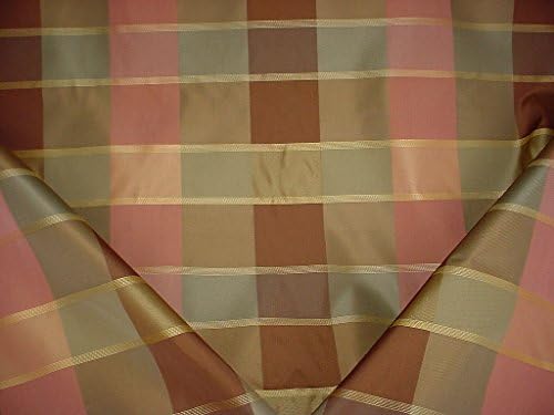Circa 1801 / Valdese Weavers - Serra Satiny Faux Silk Plaid Designer Upholstery Drapery Fabric - By the Yard