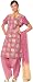 Chestnut Salwar Suit Fabric with All-Over Floral Ari Embroidered Flowers and Crystals - Pure Cotton