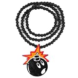 New Hip-Hop Fashion Good Wood black Bomb-Shape Pendant Ball Bead Chain Necklace