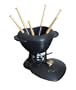 Staub Heart Shaped Fondue Set, Black Matte