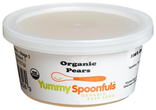 Yummy Spoonfuls Creamy Yummy Pureed Organic Pears, 4-Ounce Tubs (Pack of 12)