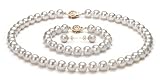 White 8.5-9mm AAA Japanese Akoya Pearl Set 36 inch Rope Length