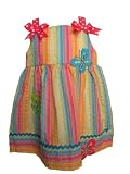 Rare Editions Infant Girls Rainbow Butterfly Gingham Sundress