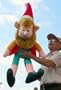 BIG 36" STUFFED ELF SANTA'S HELPER - ADORABLE GIANT CHRISTMAS HOLIDAY STUFFED ANIMAL PLUSH TOY DISPLAY - WEARS RED SANTA HAT AND VEST - GREAT FOR HOME OR BUSINESS HOLIDAY DISPLAY OR GIFT - AMERICAN MADE IN THE USA AMERICA