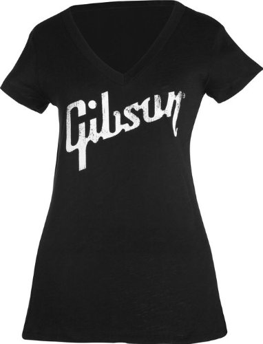 Gibson Ladies V Neck T-Shirt, Small