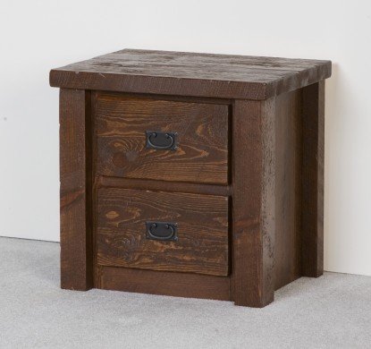 Viking Log Furniture Barnwood 2 Drawer Nightstand 
