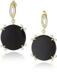 Vicente Agor "Palais Bulles" Diamond and Black Onyx Midnight Moon Drop Earrings