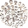 37 Pezzi Alfabeto E Numero Lettera Pasta Di Zucchero Tagliapasta Biscotti Metallo Set