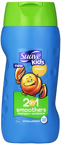 Suave Kids 2-in-1 Shampoo Plus Conditioner, Peach, 12 Fluid Ounce