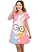 Icibgoods Womens Skirt Summer Glasses Rabbit Print Dress Pink