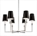 Sonneman 4467.09W Gem Six Light Chandelier Finish: Polished Brass, Shade Color: White Paper Shade