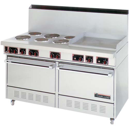 Garland Ss 684 24g Electric Range 60w 6 Burners 2 Ovens 24